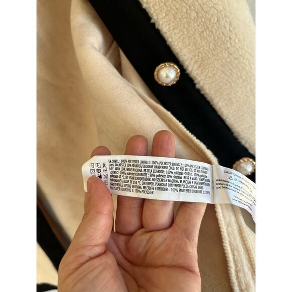 Anthropologie English Factory Woman Shearing Jacket with Buttons, Size M… - Picture 9 of 12